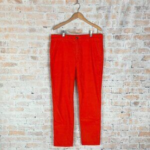Gap Orange Fine Wale Corduroy Khaki Style Classic Straight Leg Pants